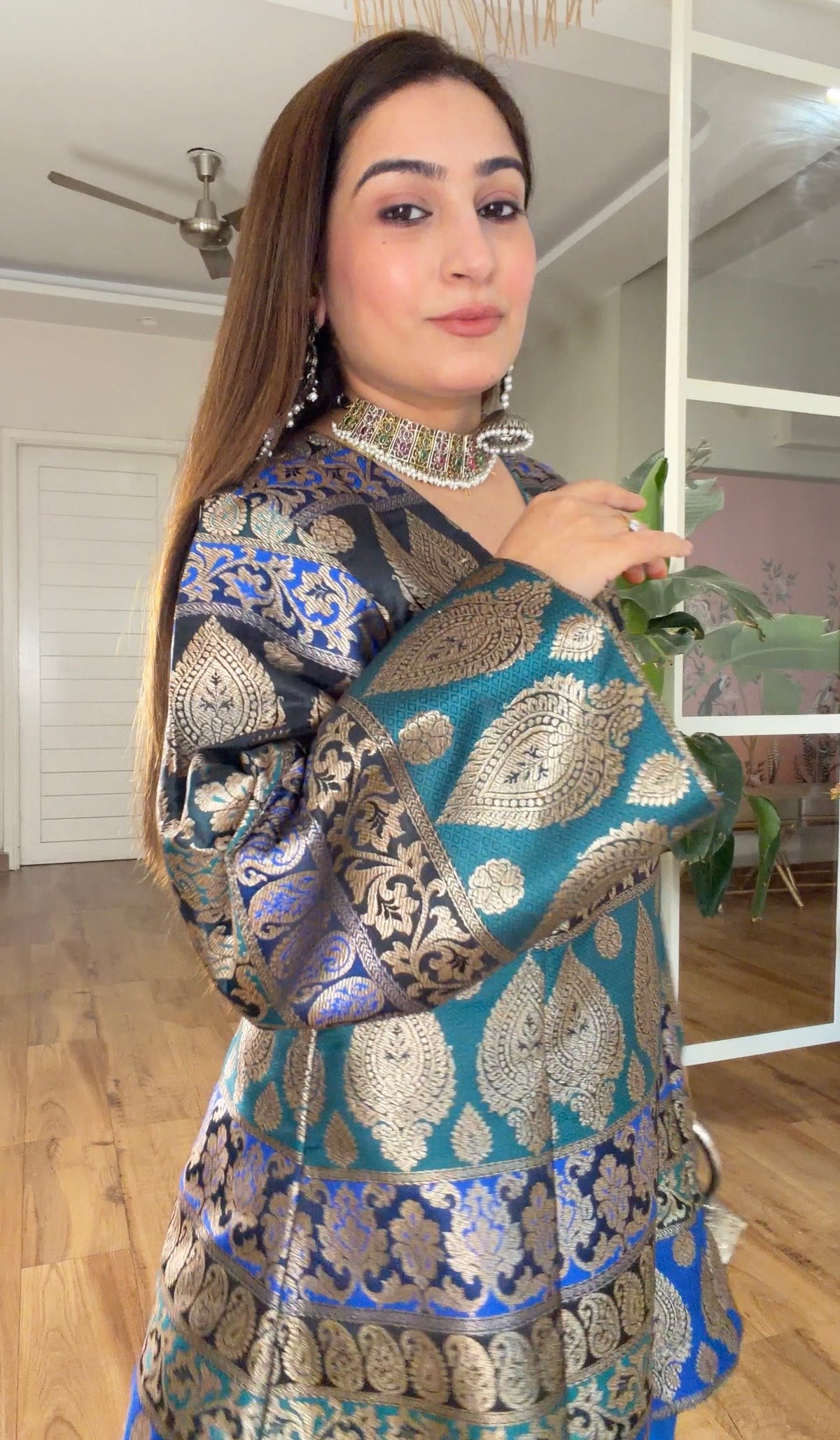Royal Blue Banarasi Silk Set