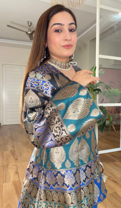 Royal Blue Banarasi Silk Set