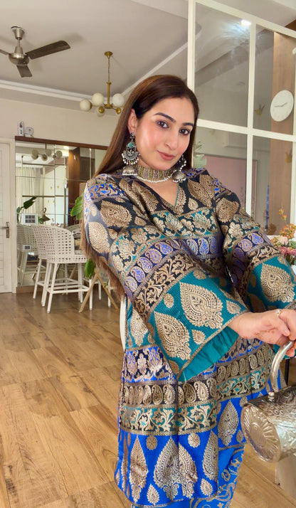 Royal Blue Banarasi Silk Set