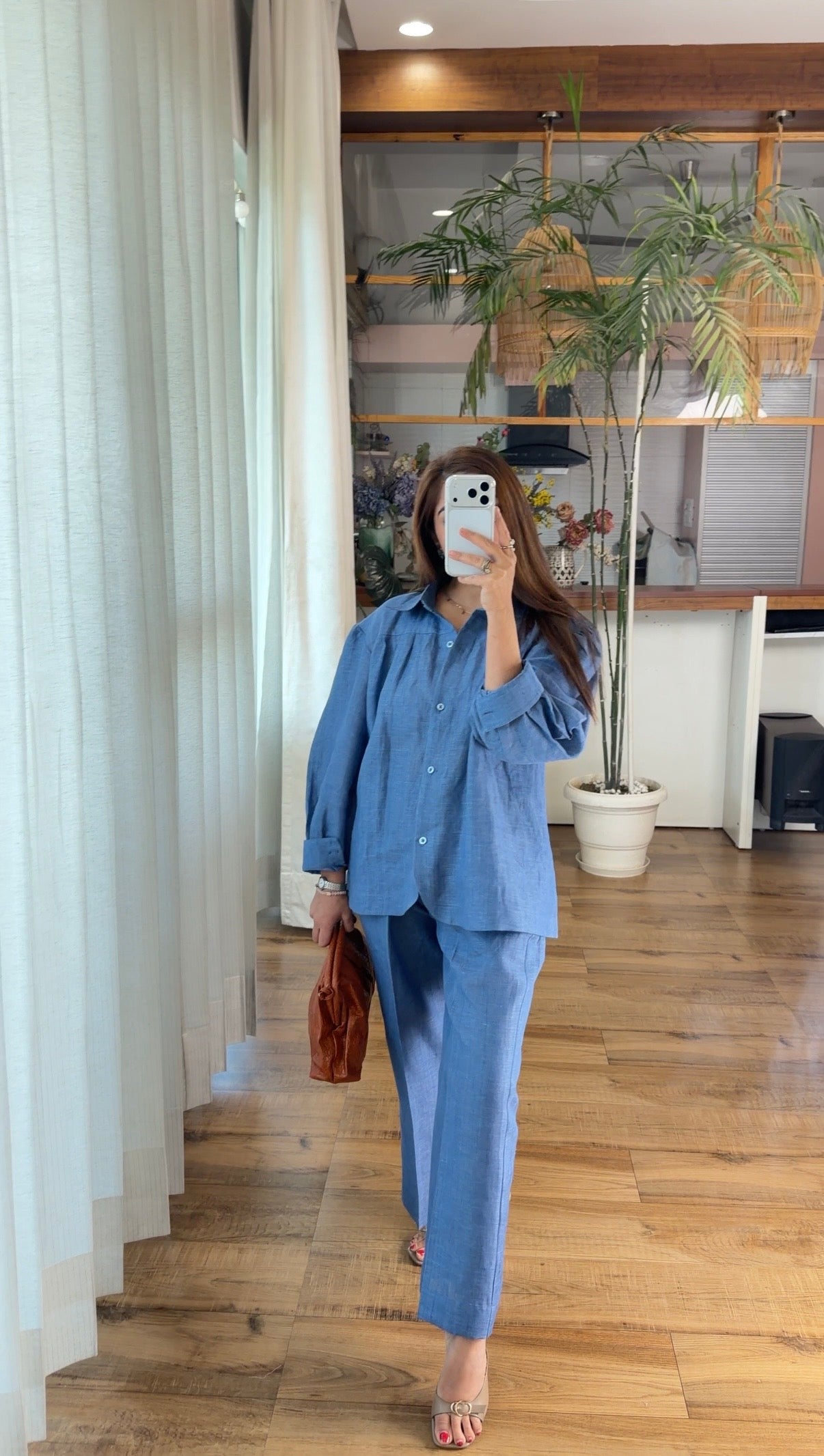 Cloud Slate Relaxed Linen Set