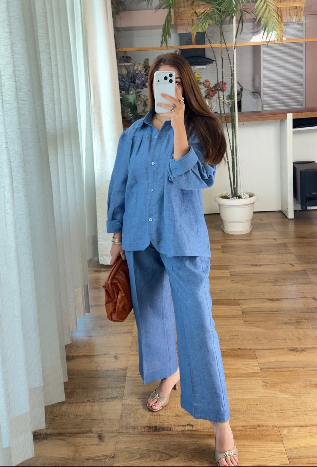 Cloud Slate Relaxed Linen Set