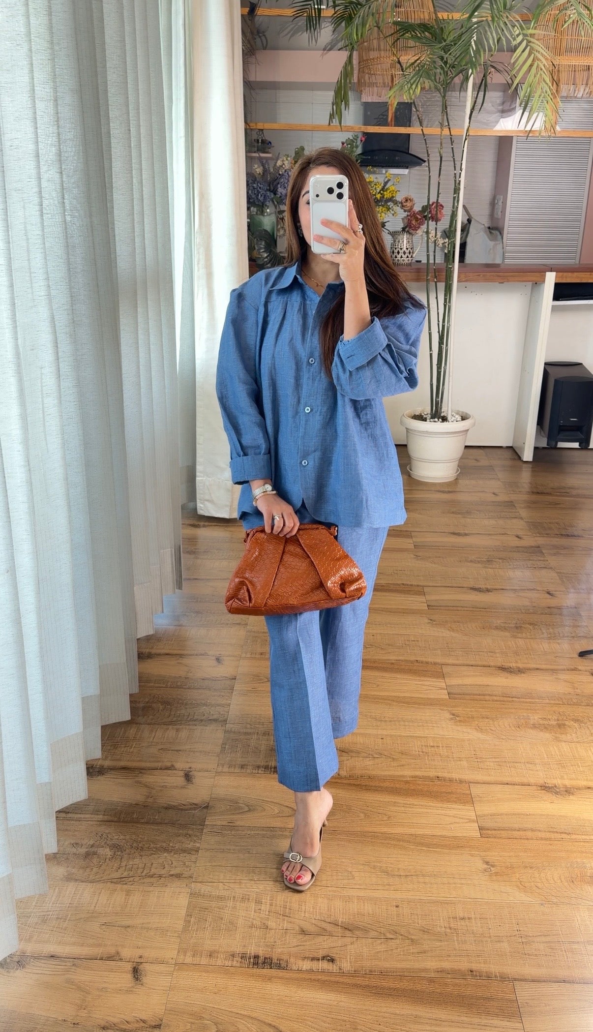 Cloud Slate Relaxed Linen Set