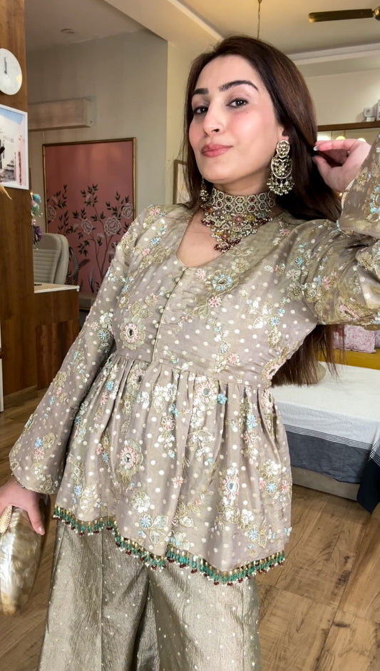 Sitara Gold sharara set