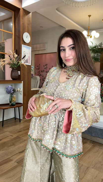 Sitara Gold sharara set