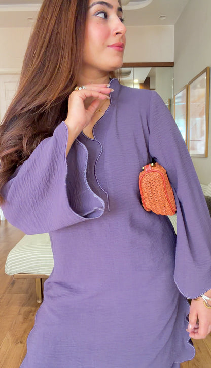 PURPLE KURTA SET