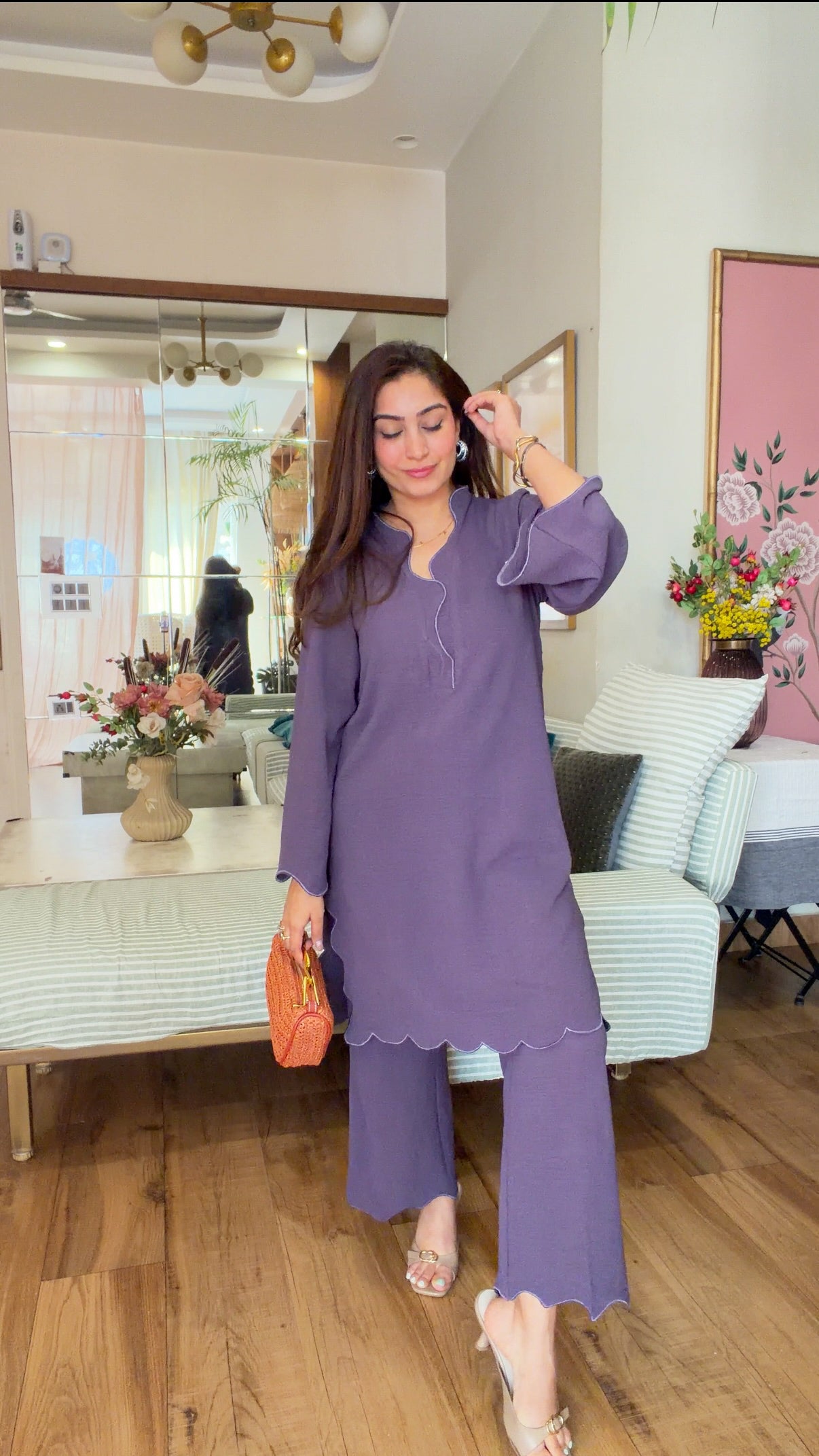 PURPLE KURTA SET