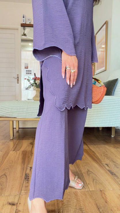 PURPLE KURTA SET