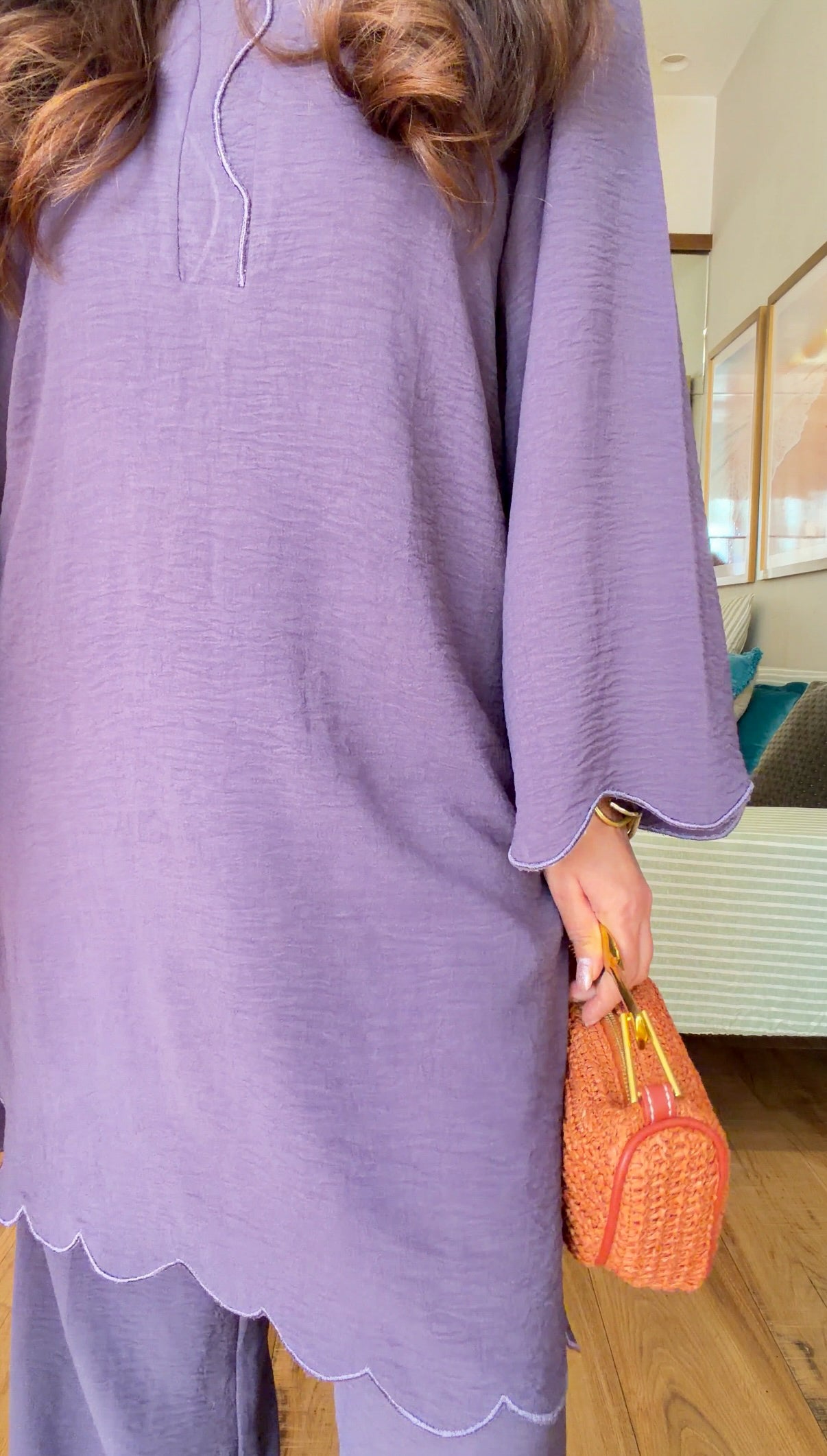 PURPLE KURTA SET