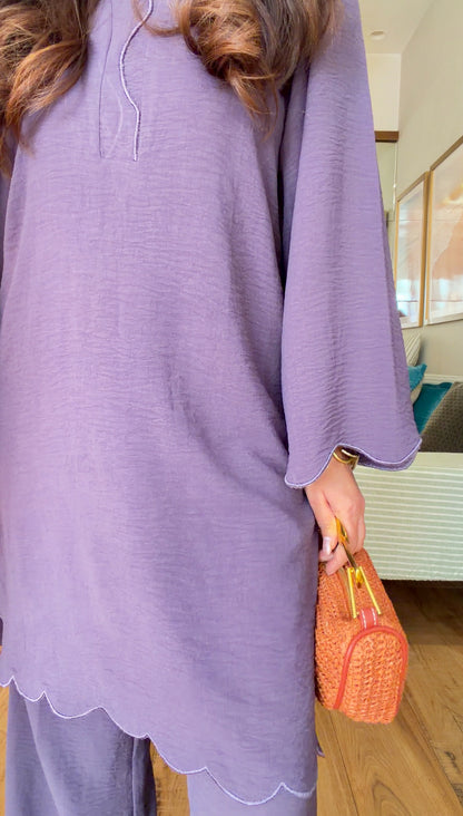 PURPLE KURTA SET