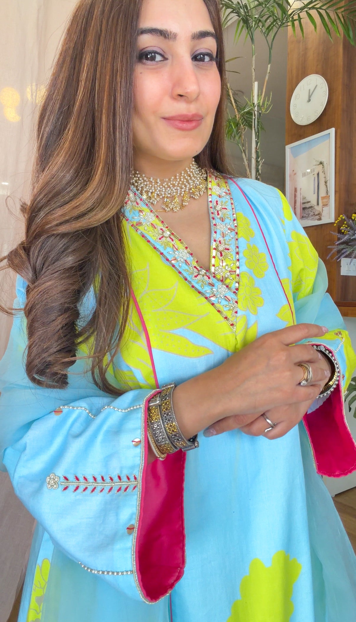 SKY BLOOM KURTA SET