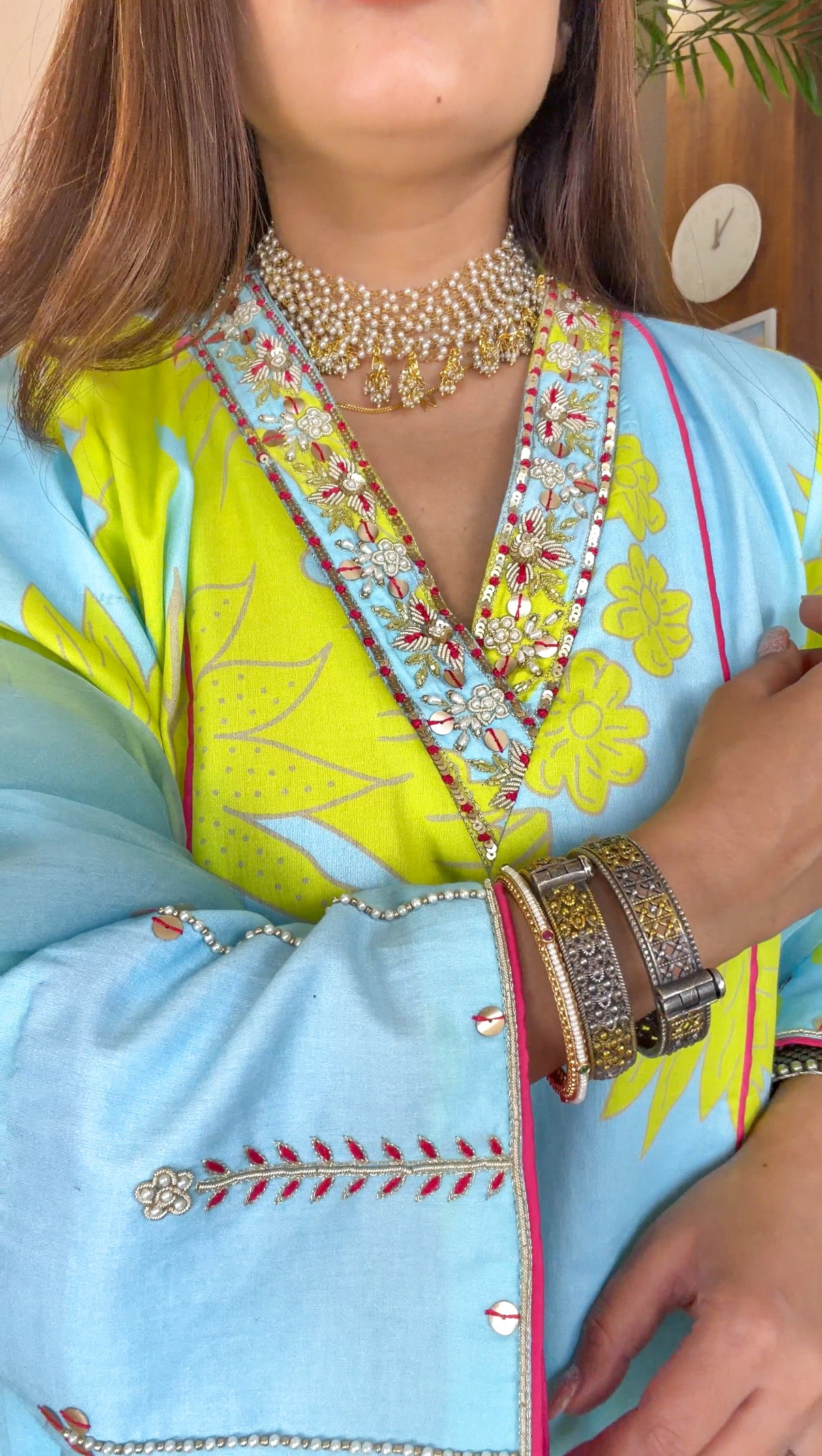 SKY BLOOM KURTA SET