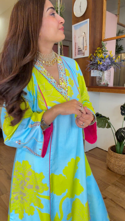 SKY BLOOM KURTA SET