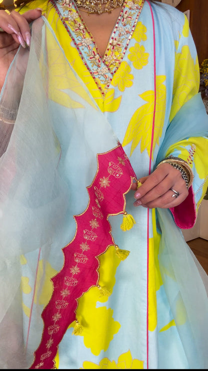 SKY BLOOM KURTA SET