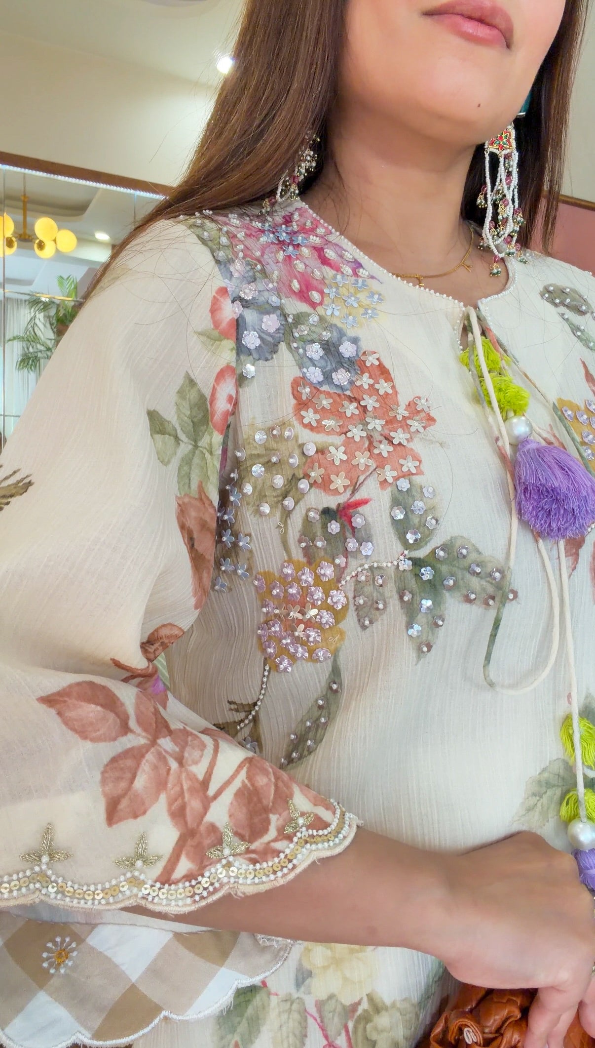 Ivory Bloom Anti-Fit Kurta Set