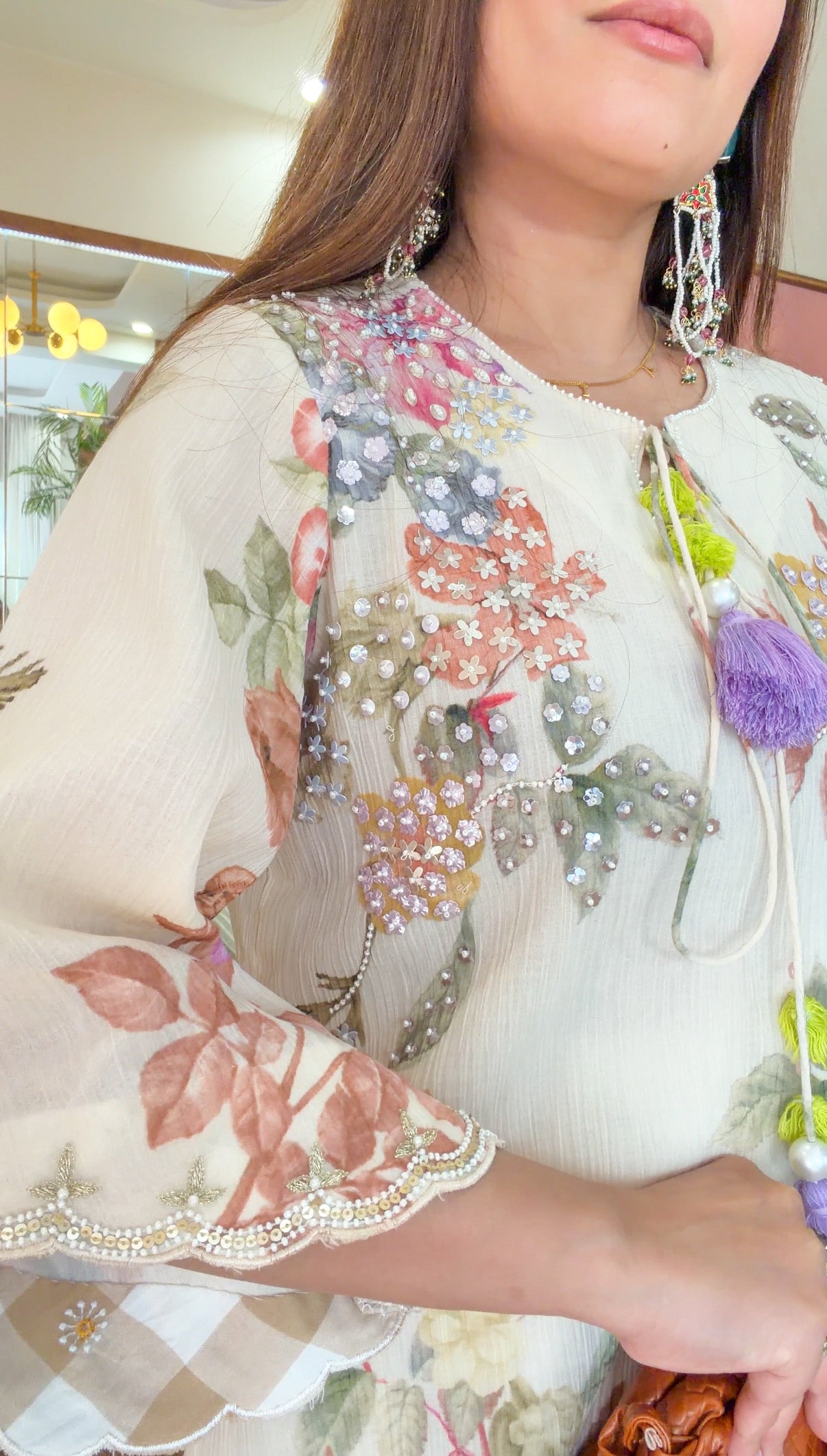 Ivory Bloom Anti-Fit Kurta Set