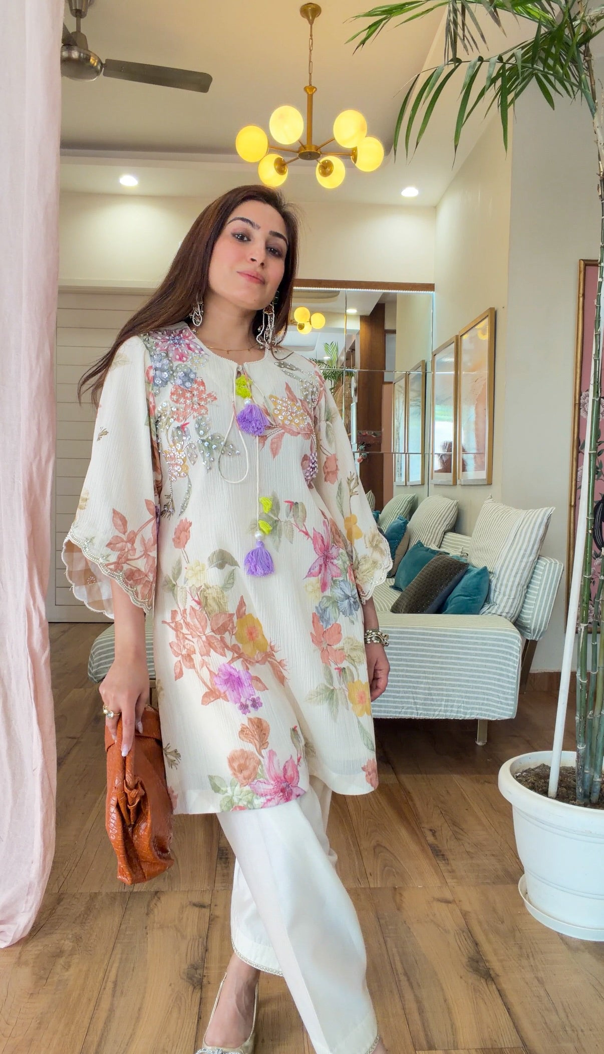 Ivory Bloom Anti-Fit Kurta Set