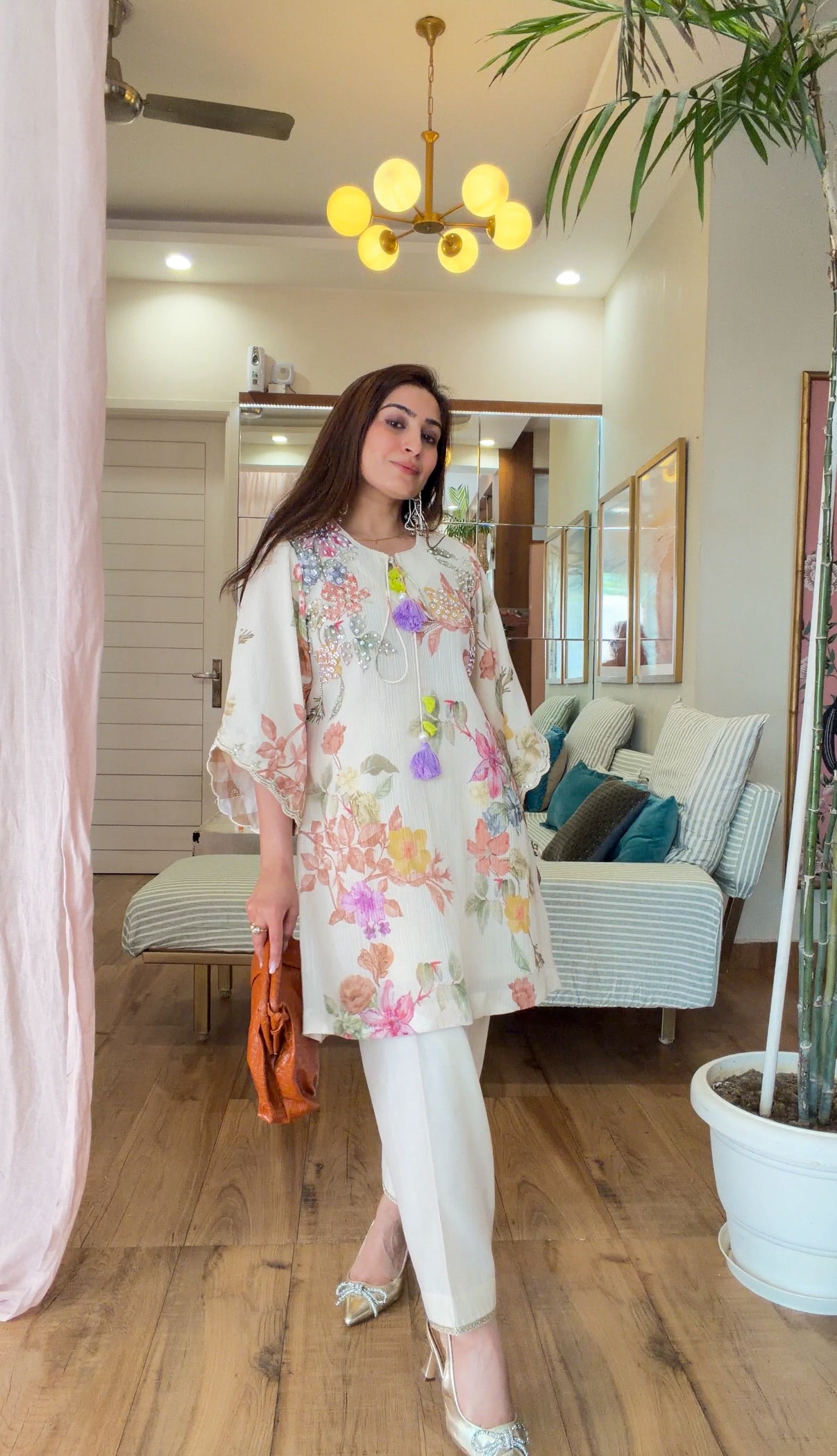 Ivory Bloom Anti-Fit Kurta Set
