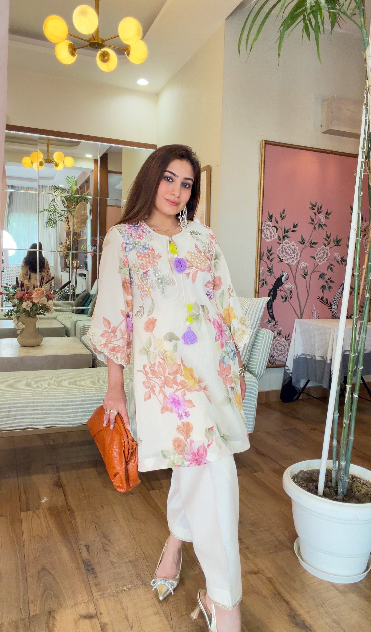 Ivory Bloom Anti-Fit Kurta Set