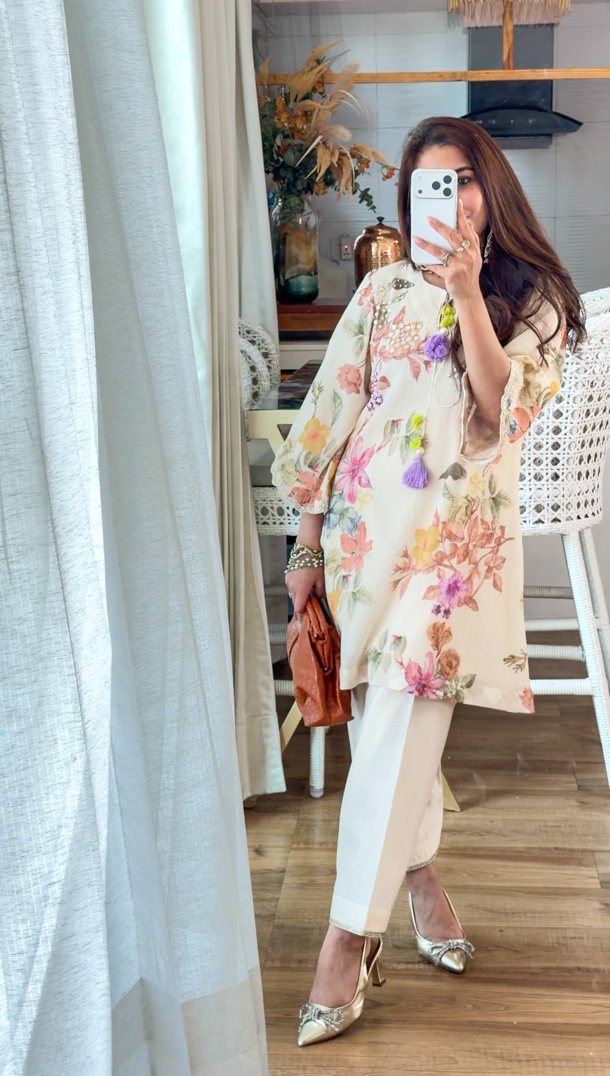 Ivory Bloom Anti-Fit Kurta Set