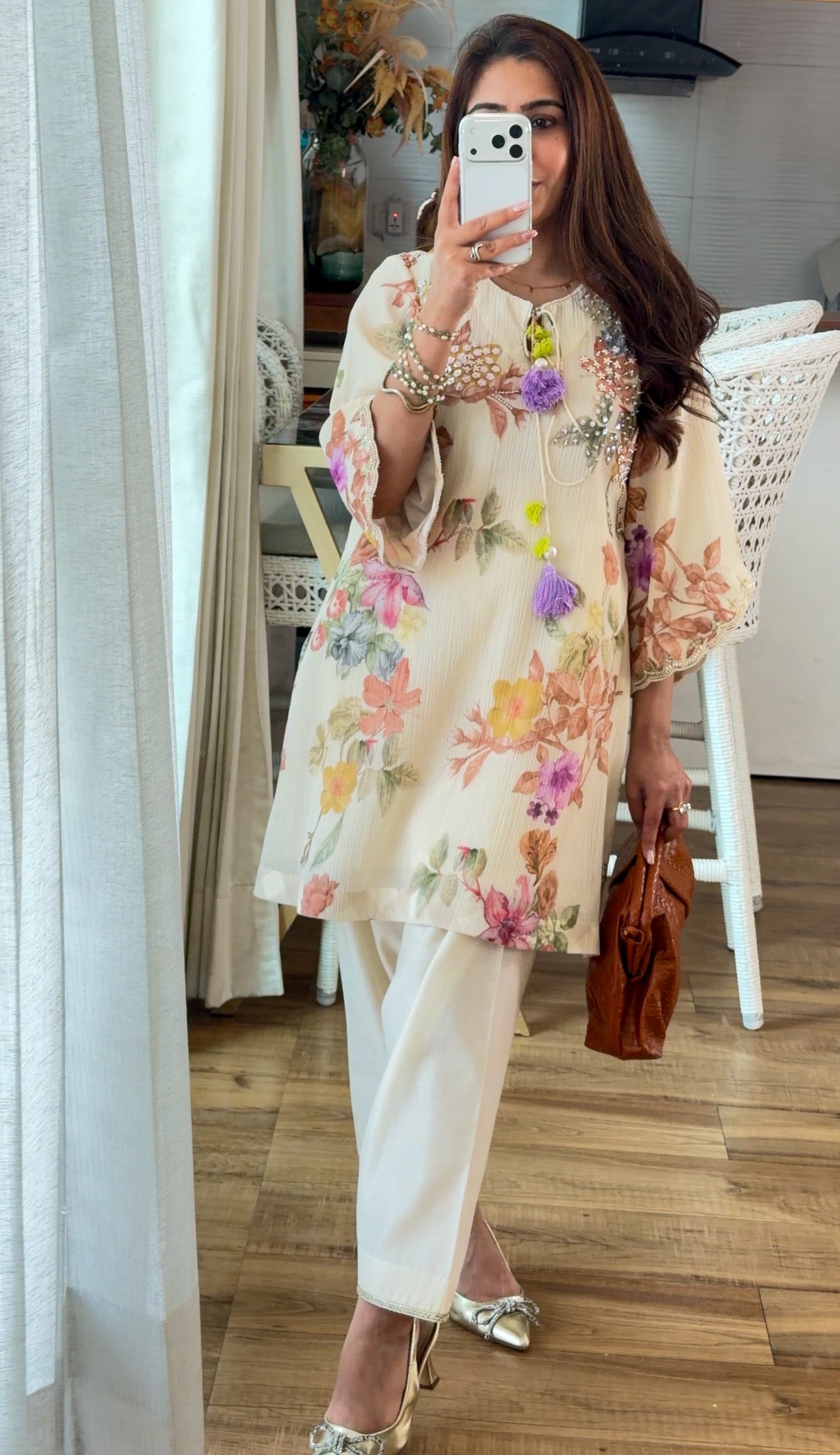Ivory Bloom Anti-Fit Kurta Set