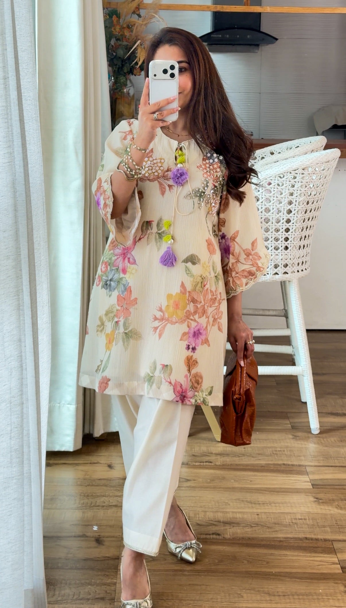 Ivory Bloom Anti-Fit Kurta Set