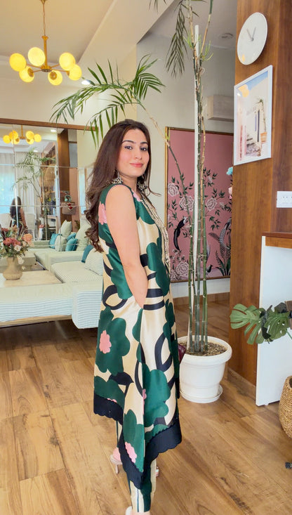 Emerald Bloom Printed Kurta Set