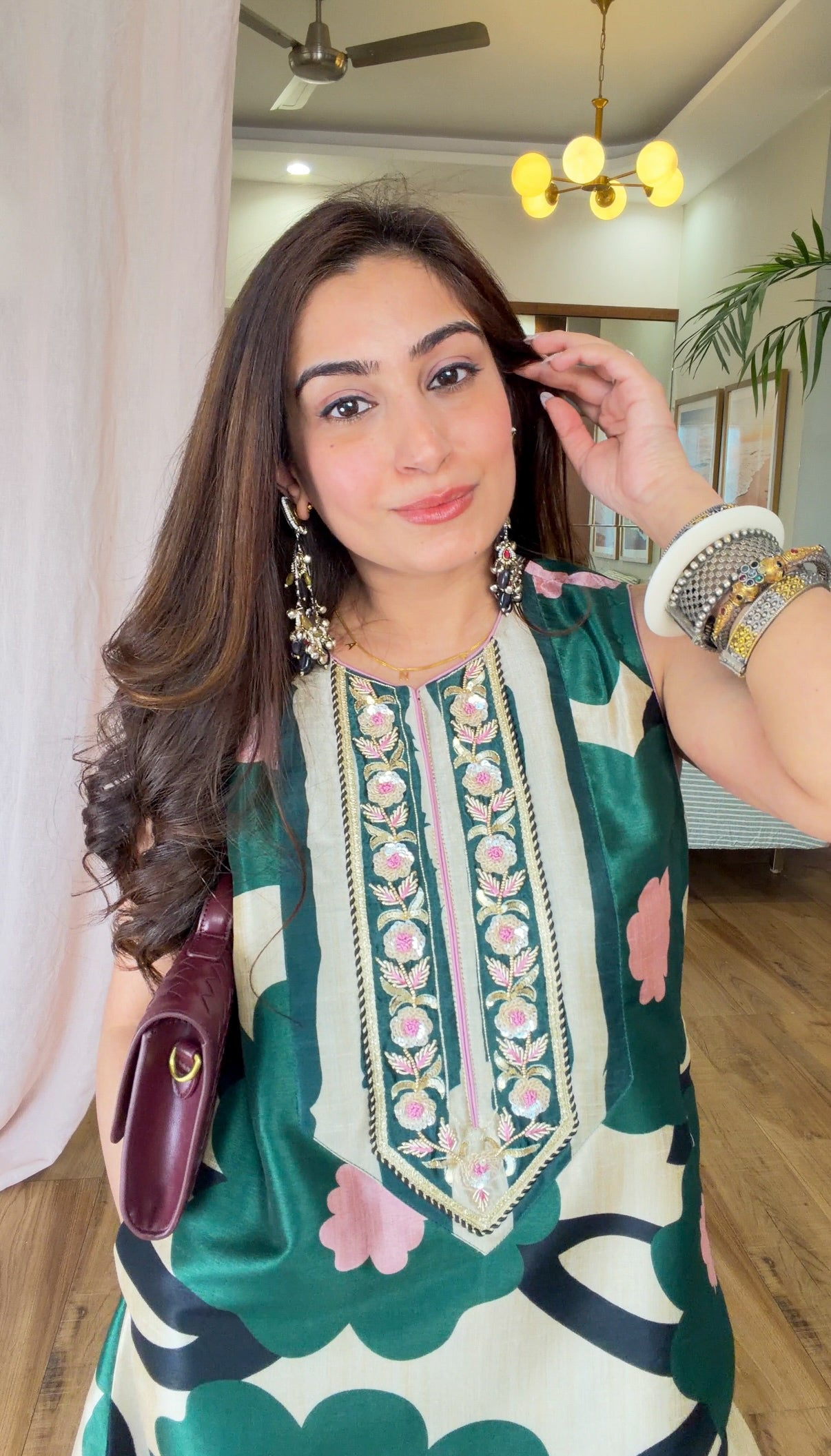 Emerald Bloom Printed Kurta Set