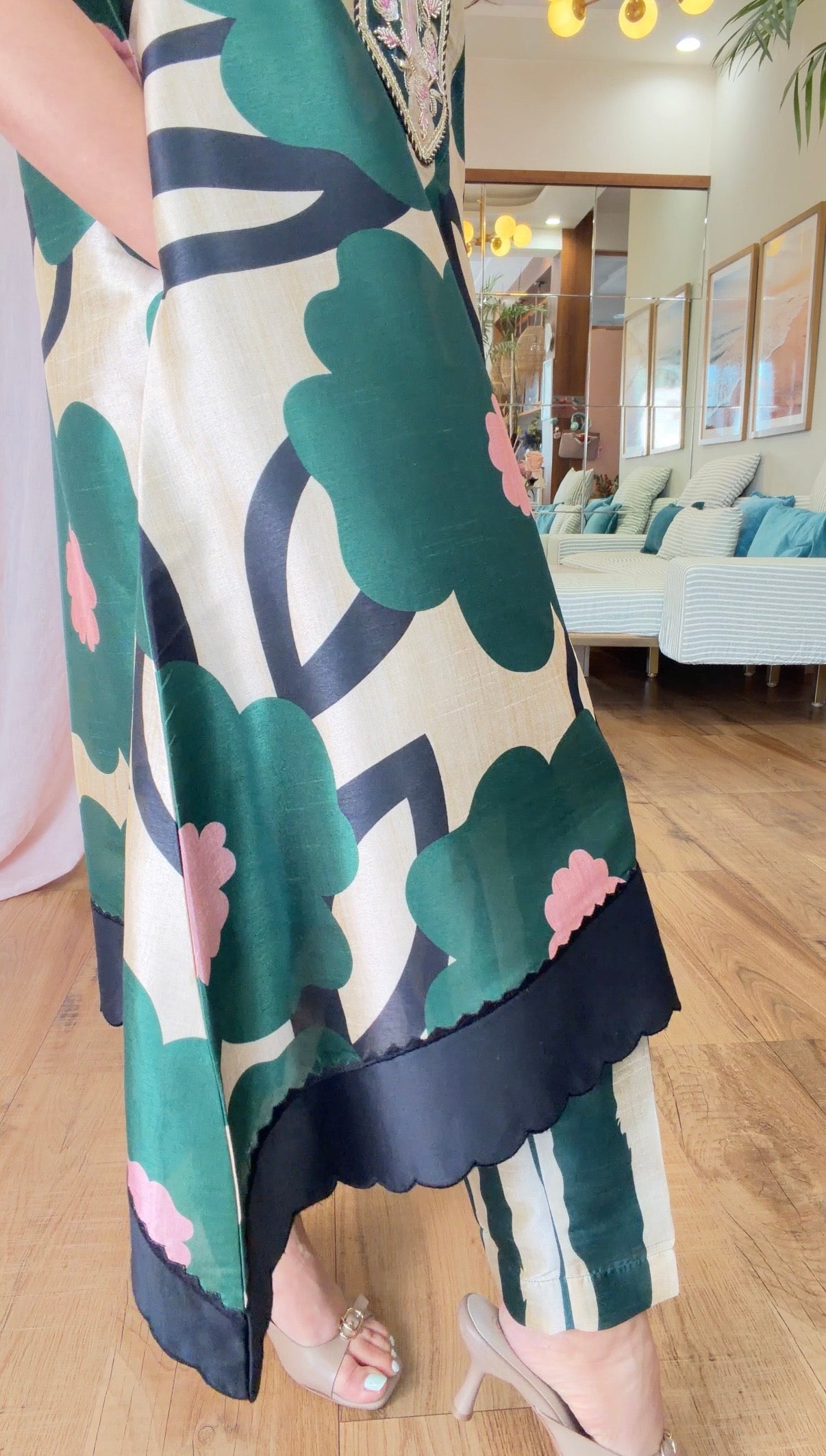 Emerald Bloom Printed Kurta Set