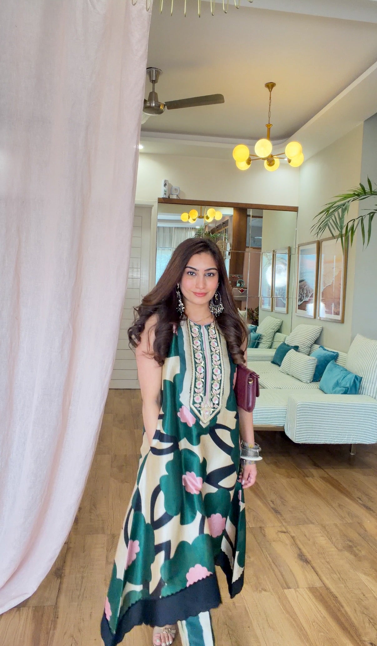 Emerald Bloom Printed Kurta Set