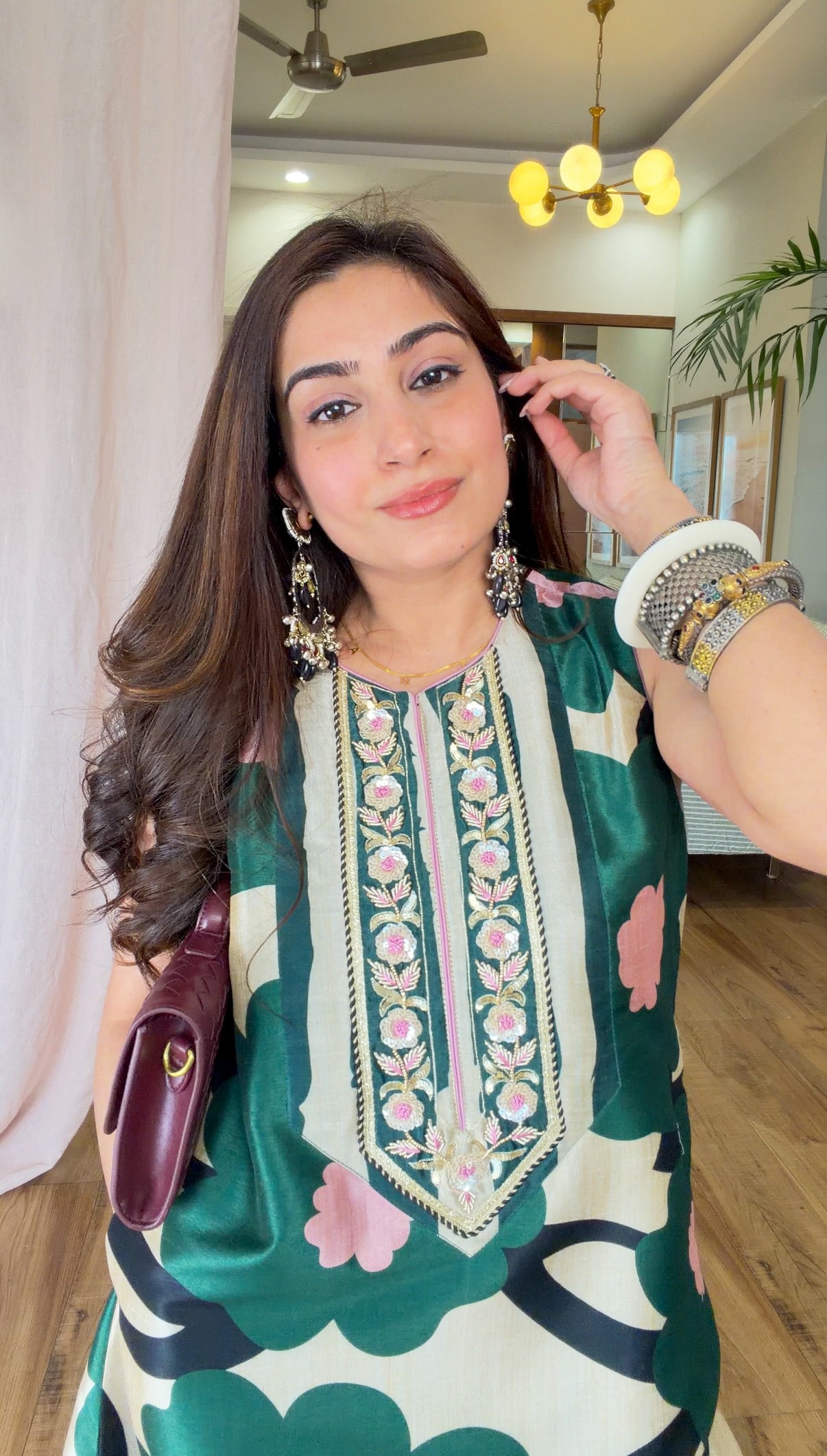 Emerald Bloom Printed Kurta Set