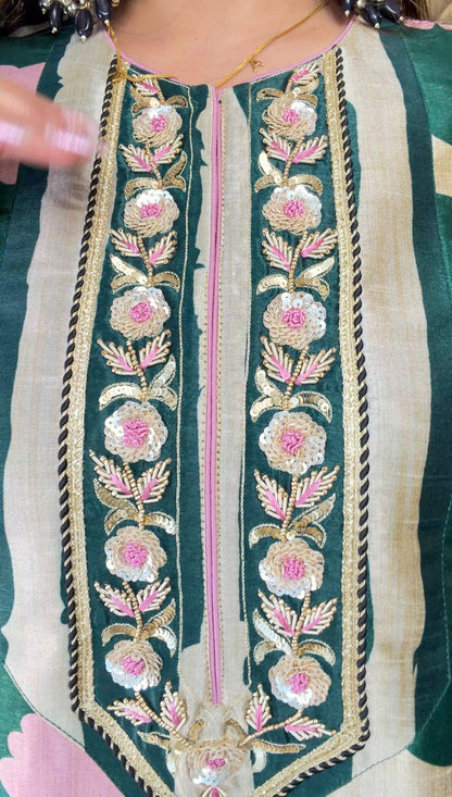 Emerald Bloom Printed Kurta Set