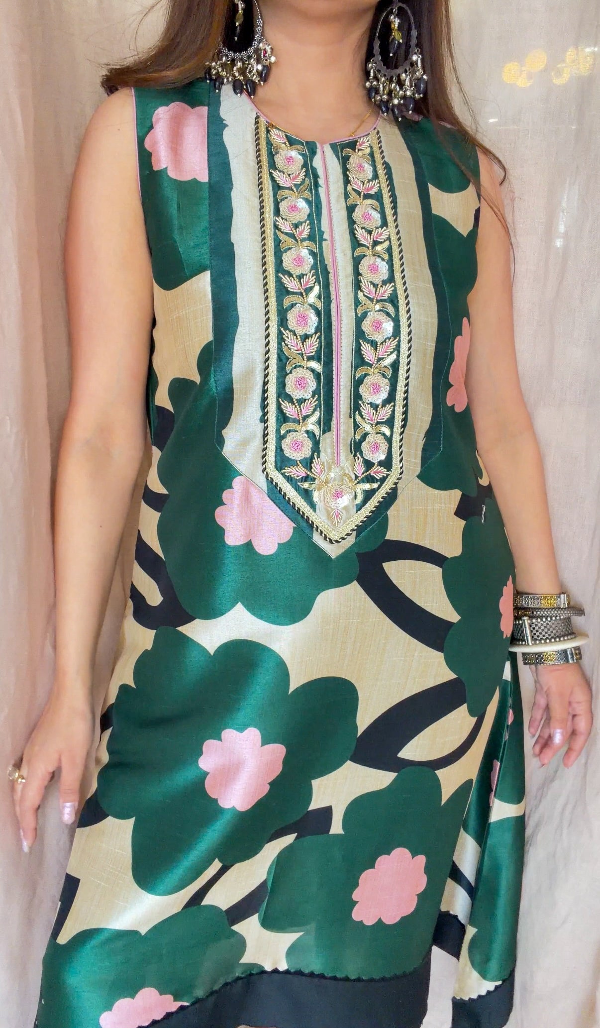 Emerald Bloom Printed Kurta Set