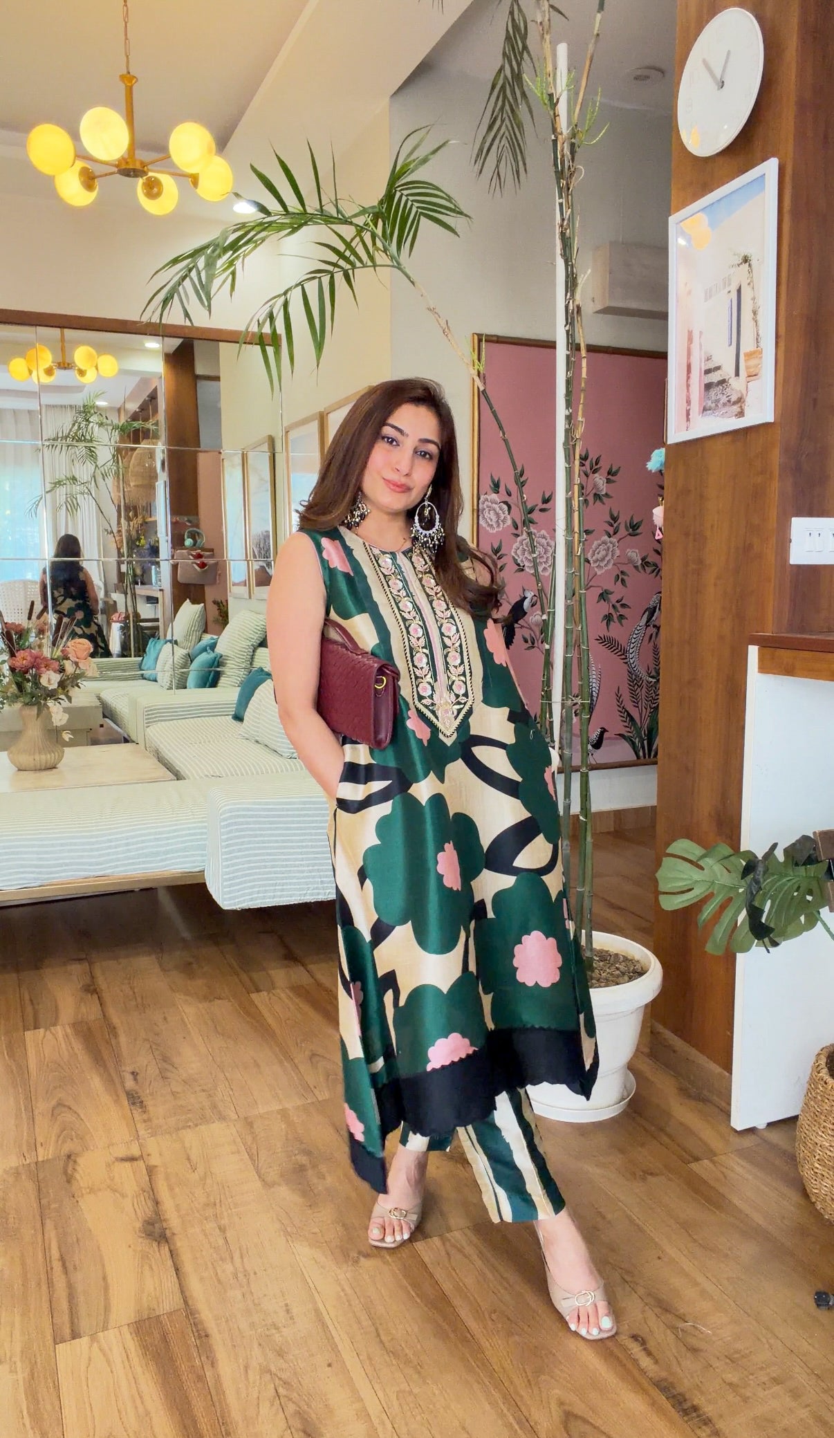 Emerald Bloom Printed Kurta Set