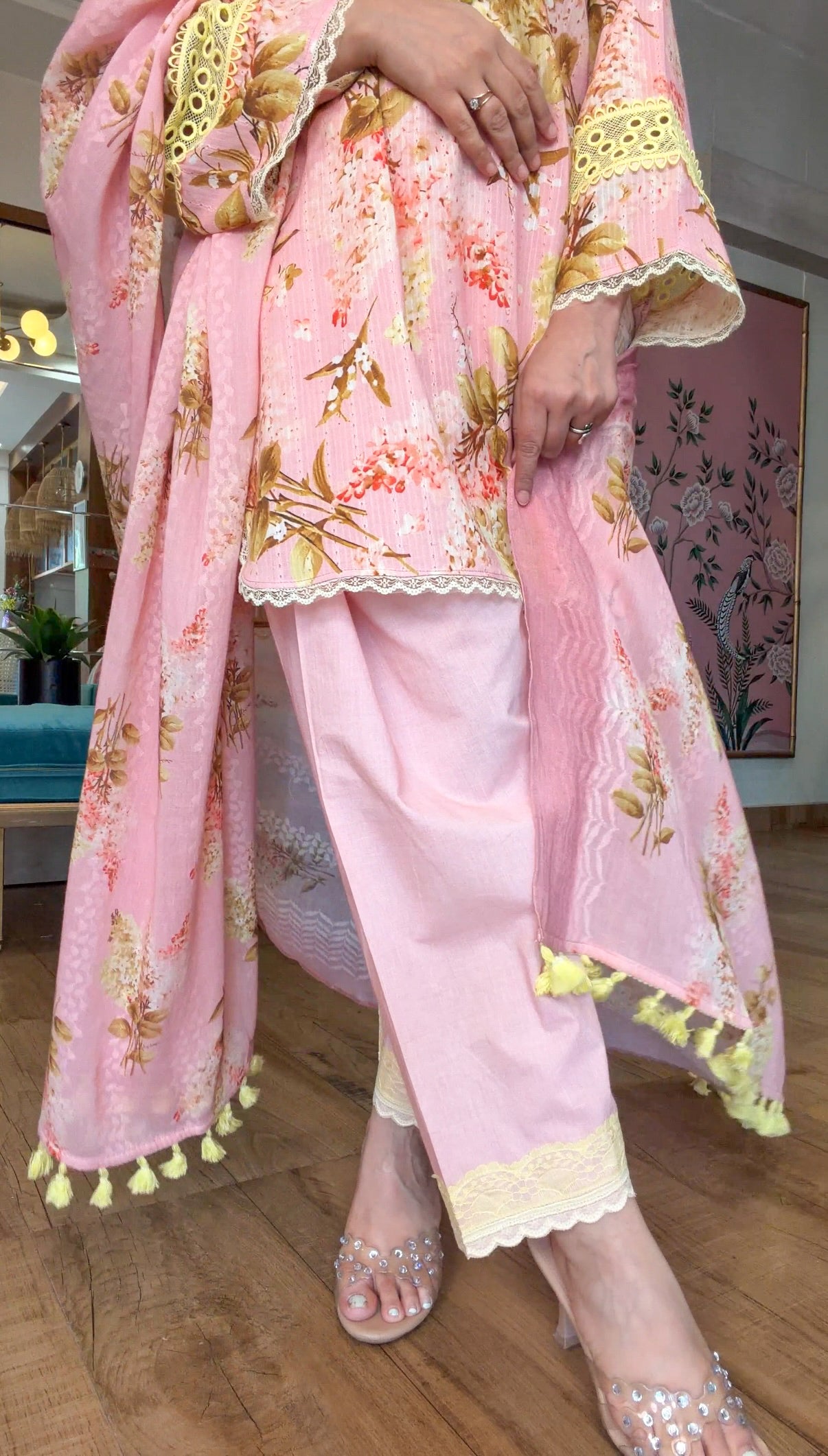 Valley of Flowers – Blush Meadow Suit Set