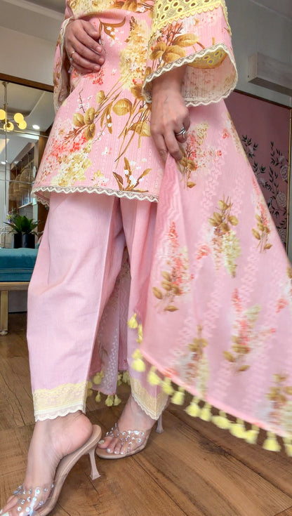 Valley of Flowers – Blush Meadow Suit Set