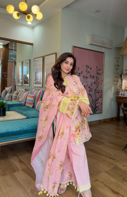 Valley of Flowers – Blush Meadow Suit Set