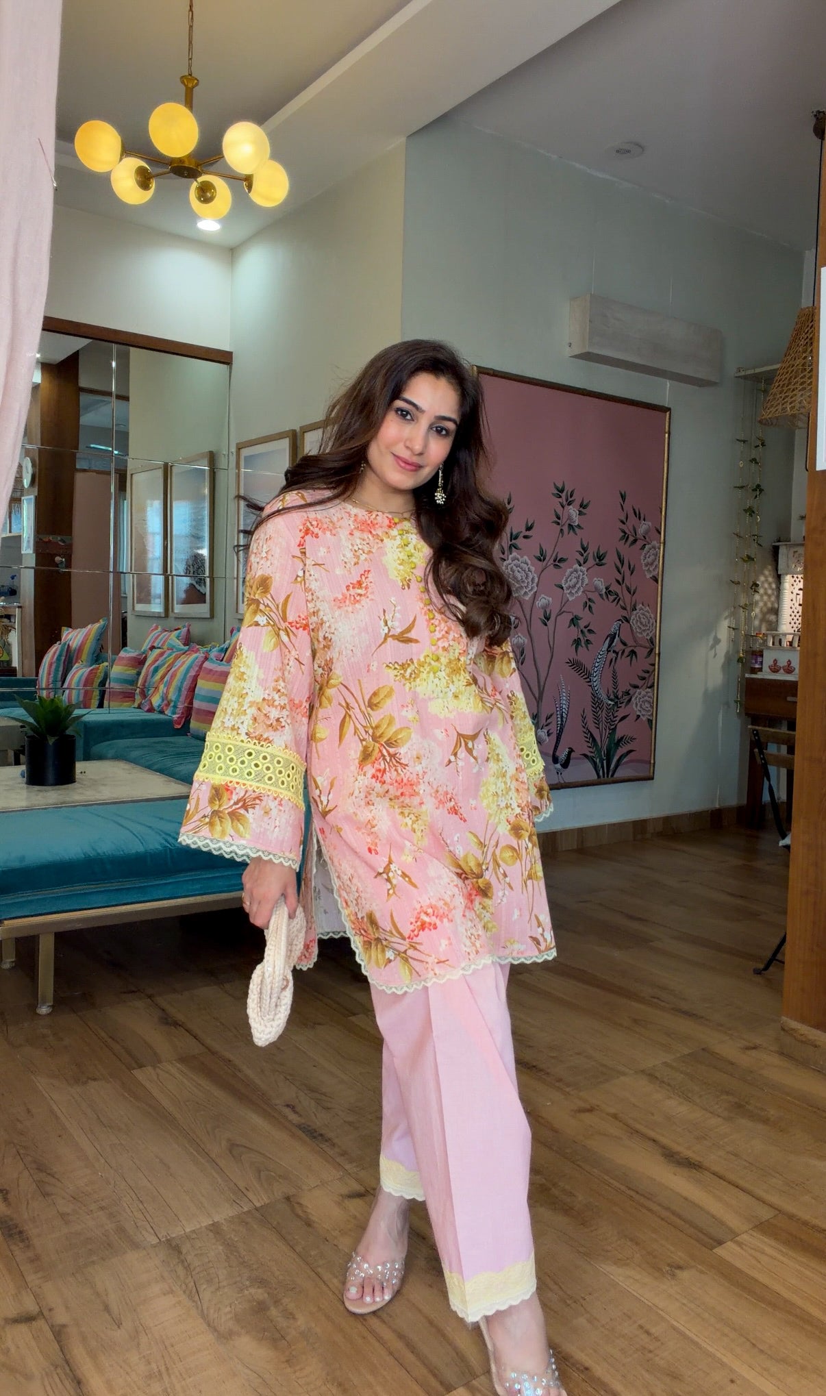 Valley of Flowers – Blush Meadow Suit Set