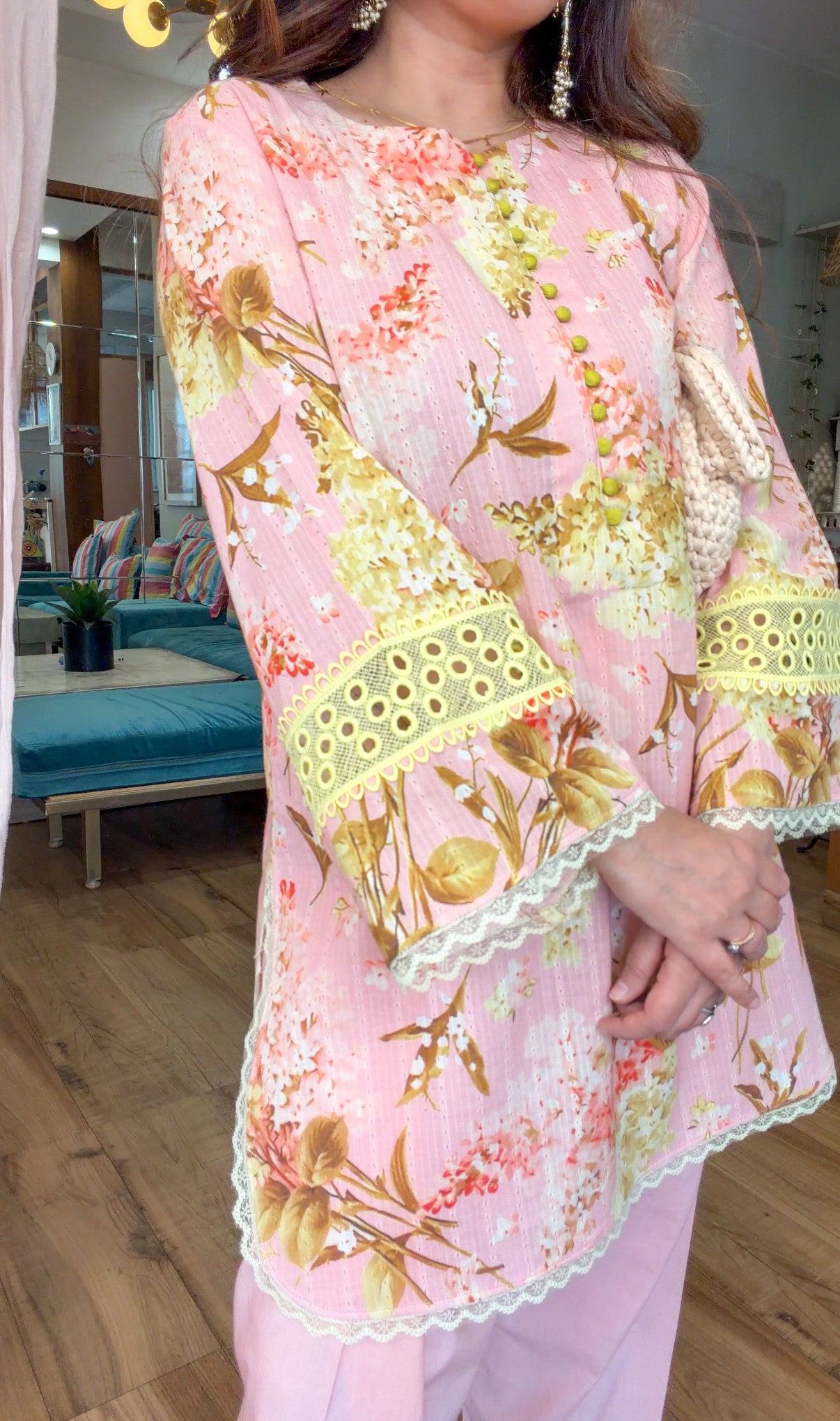 Valley of Flowers – Blush Meadow Suit Set