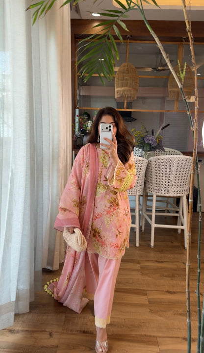 Valley of Flowers – Blush Meadow Suit Set