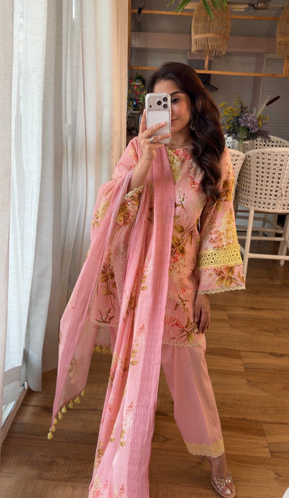 Valley of Flowers – Blush Meadow Suit Set
