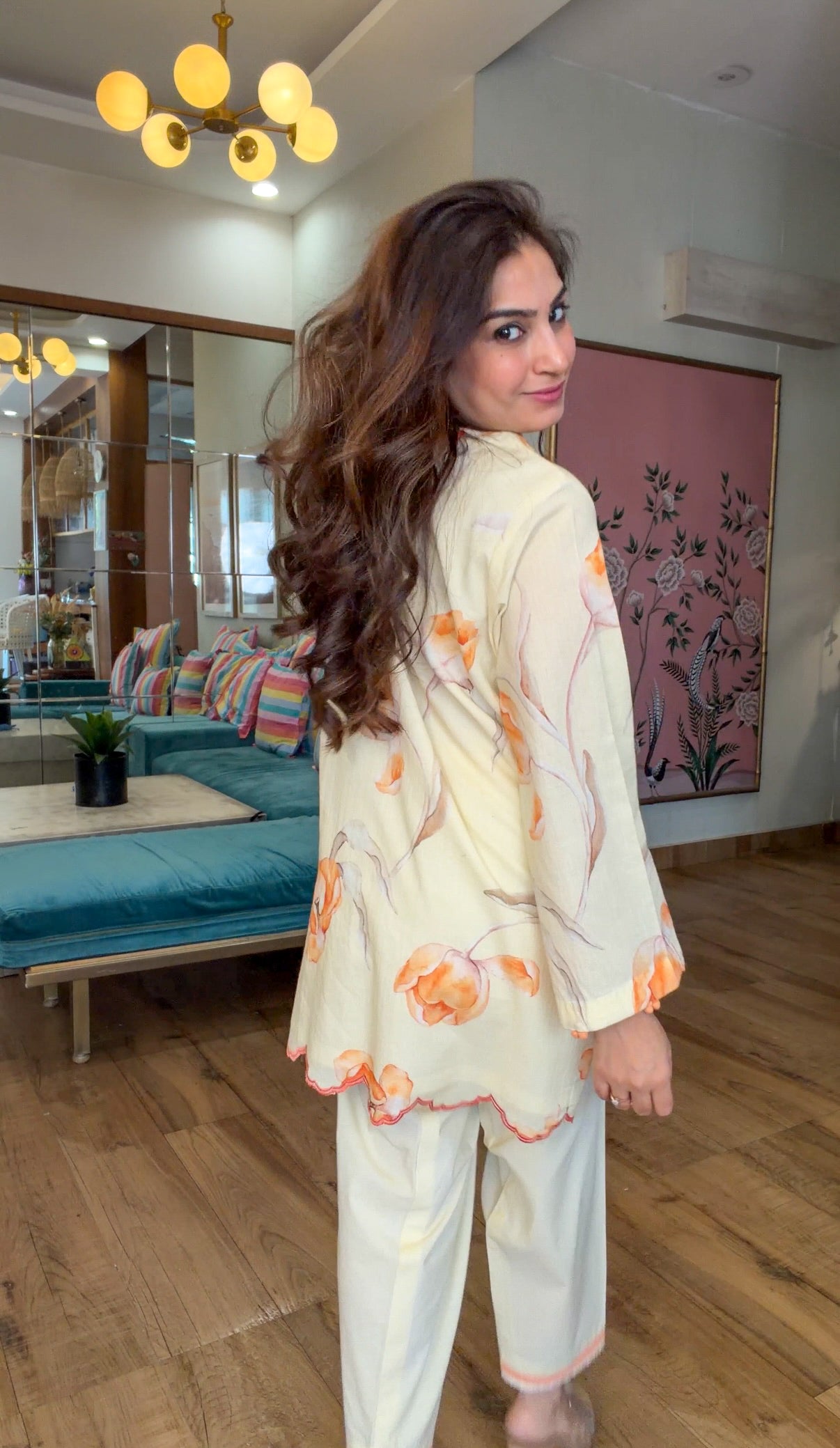 WARM PEACH KURTA SET
