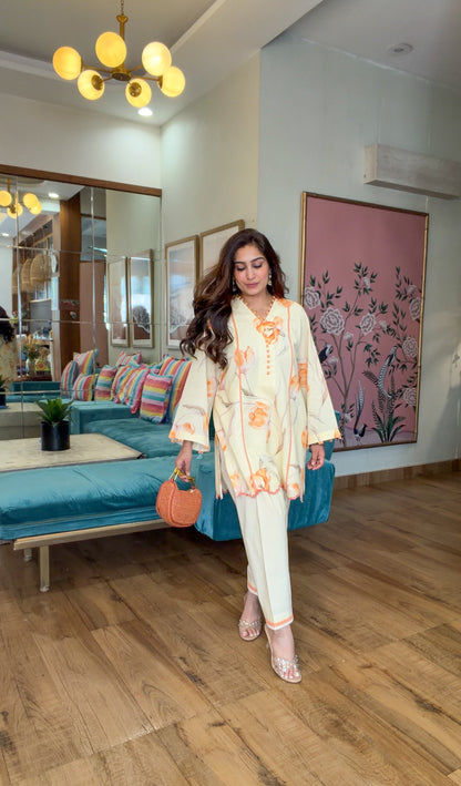 WARM PEACH KURTA SET