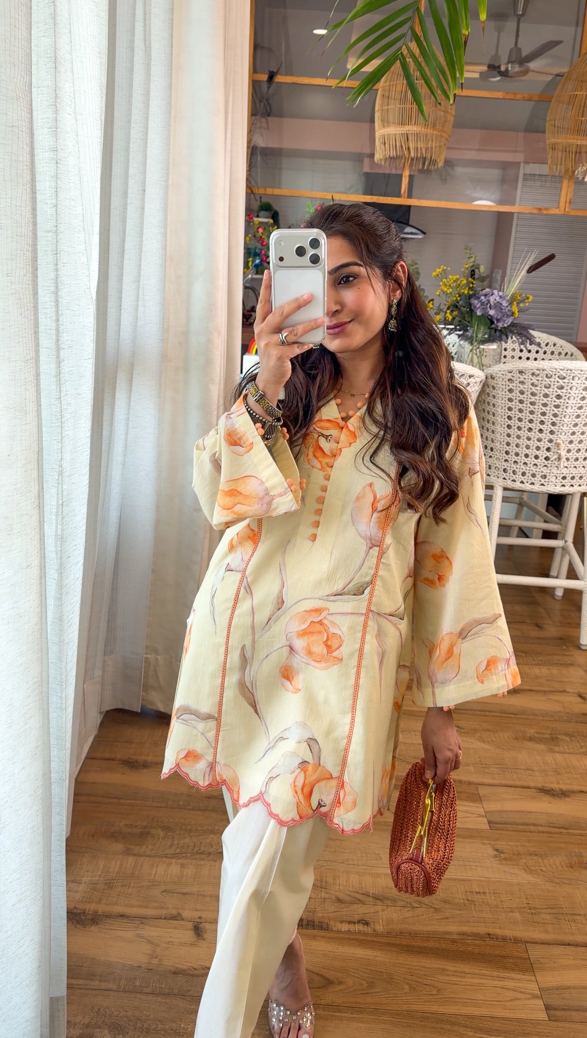 WARM PEACH KURTA SET