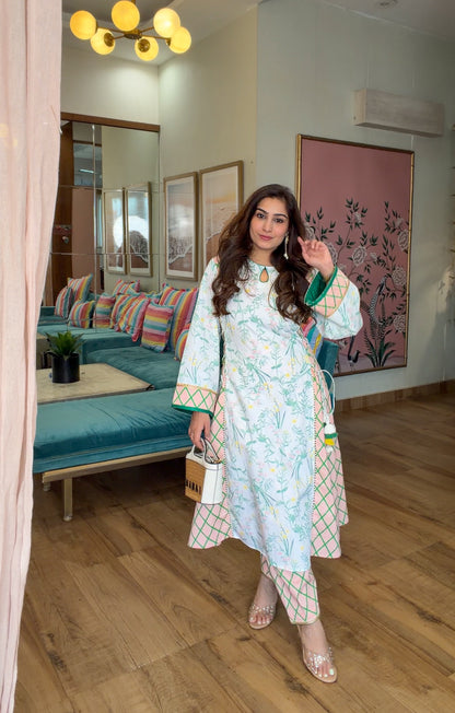 Mint Blossom 3-Piece Suit Set