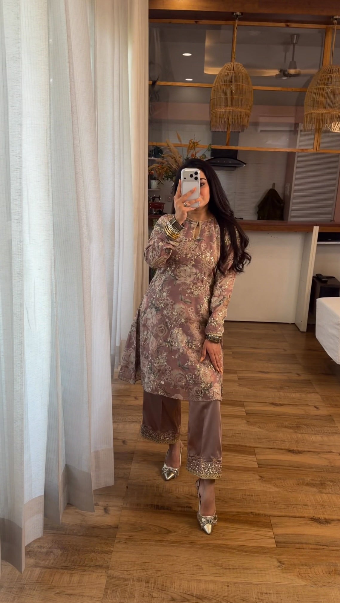 Look 06 | Dusty Rose Embroidered Kurta Set