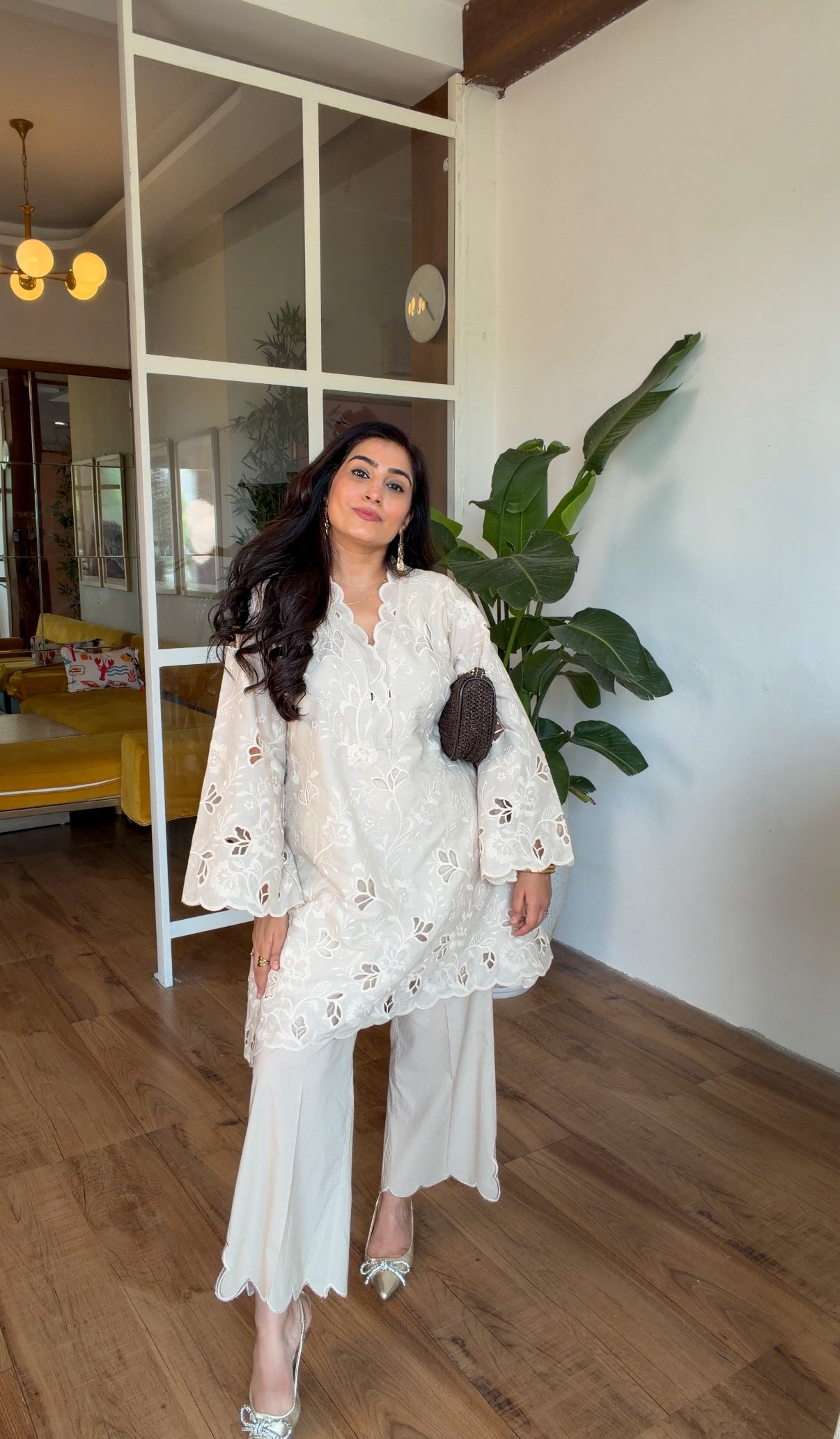 The Ivory Schiffli Kurta Set