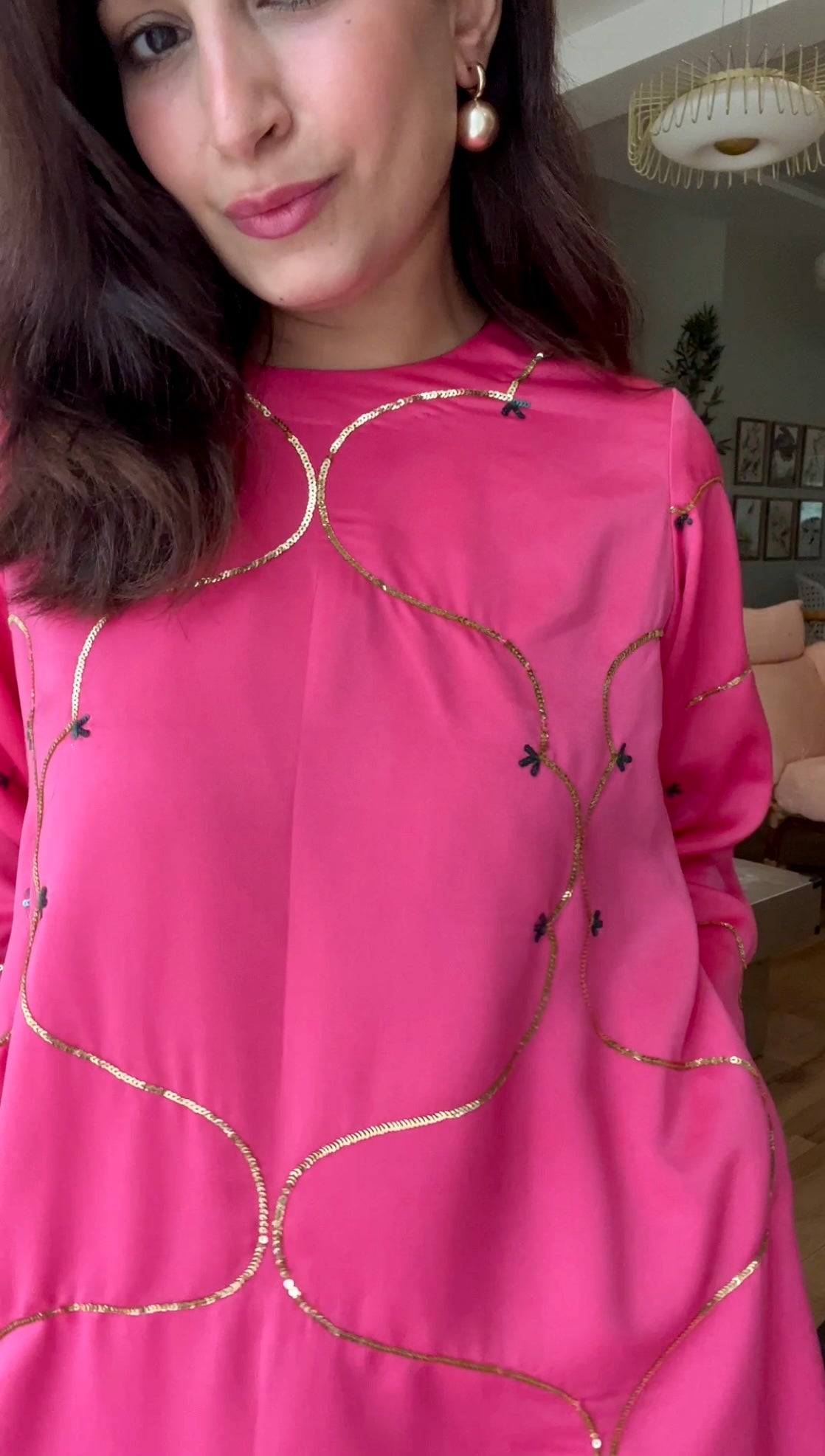 Indo western A line kurta set with hand embroidery – Roop by Rania