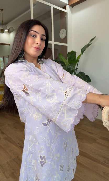 The Lavender Schiffli Coord Set