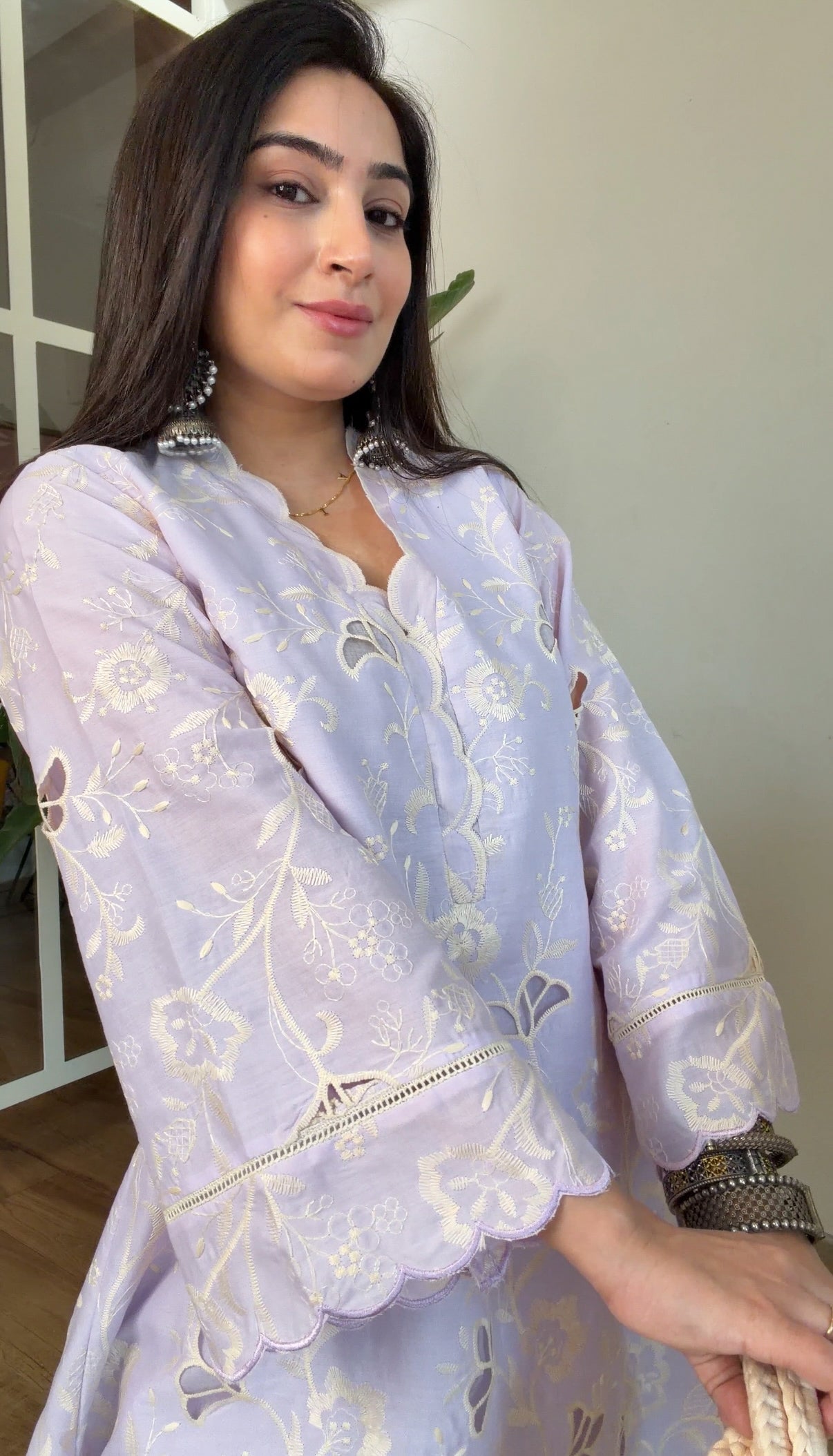 The Lavender Schiffli Coord Set