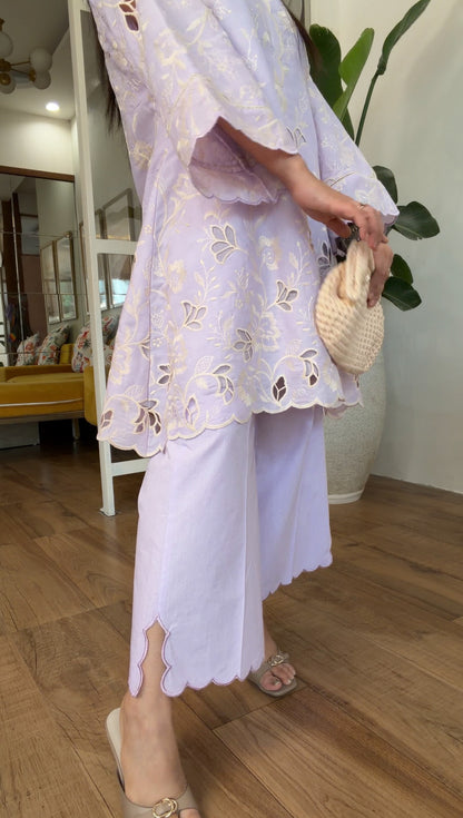 The Lavender Schiffli Coord Set